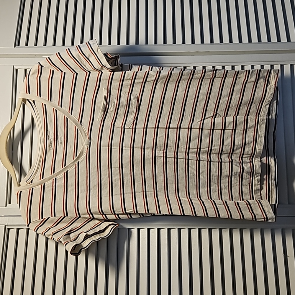 Women's Striped Pocket Tee, Size S